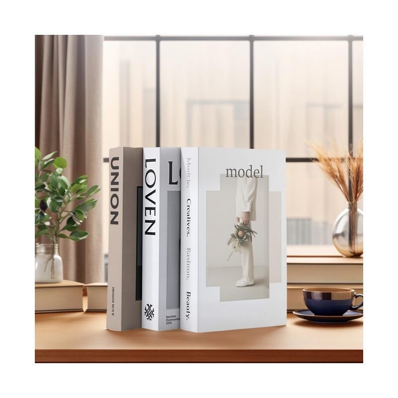 3 كتب مزيفة لتزيين المنزل، كتب مزيفة لتزيين طاولة القهوة، يمكن استخدامها فقط لتزيين الغرفة - Image 4