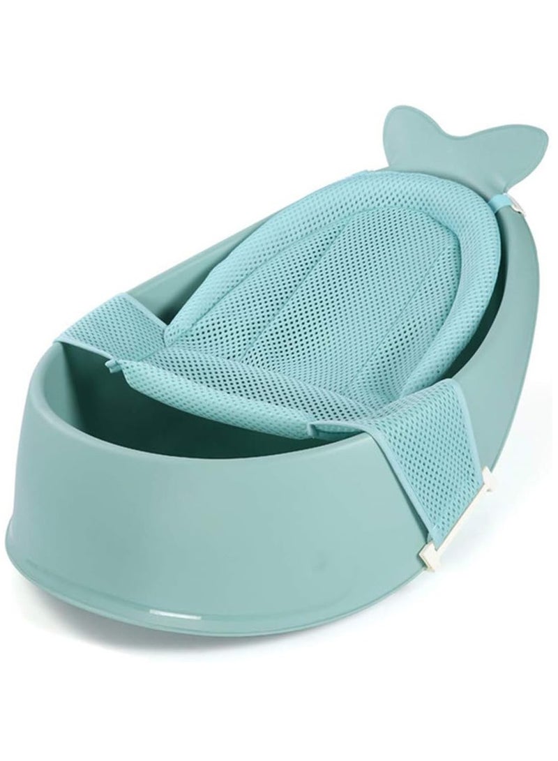 عربست حوض استحمام للأطفال ، حوض استحمام لحديثي الولادة مع حزام شبكي ، دلو حمام كبير للأطفال من سن 0-6 سنوات (أخضر) - Image 1