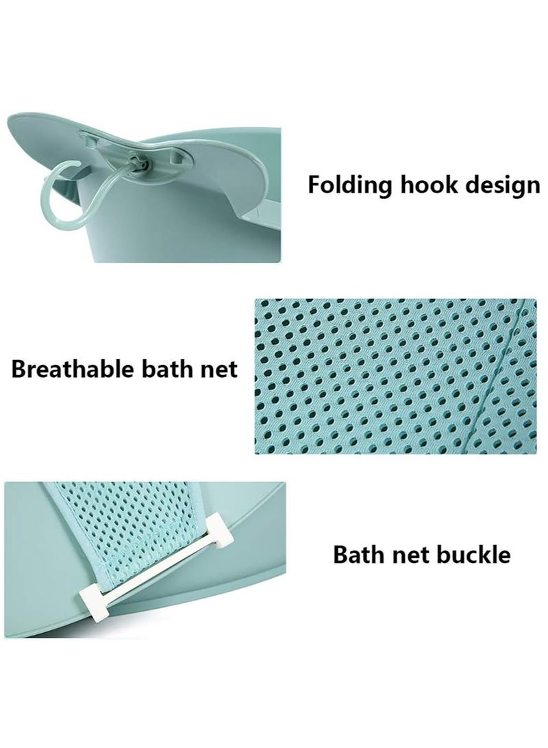عربست حوض استحمام للأطفال ، حوض استحمام لحديثي الولادة مع حزام شبكي ، دلو حمام كبير للأطفال من سن 0-6 سنوات (أخضر) - Image 4