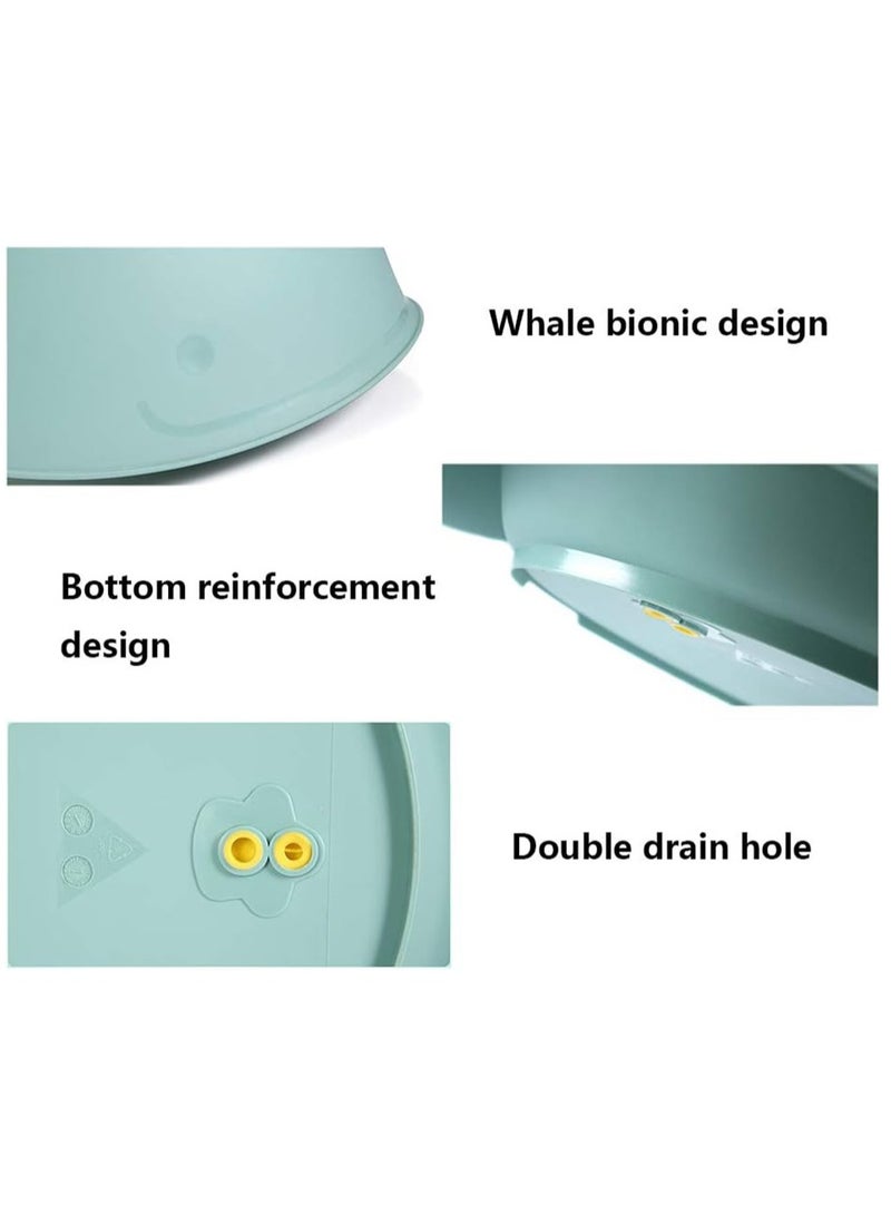 عربست حوض استحمام للأطفال ، حوض استحمام لحديثي الولادة مع حزام شبكي ، دلو حمام كبير للأطفال من سن 0-6 سنوات (أخضر) - Image 3