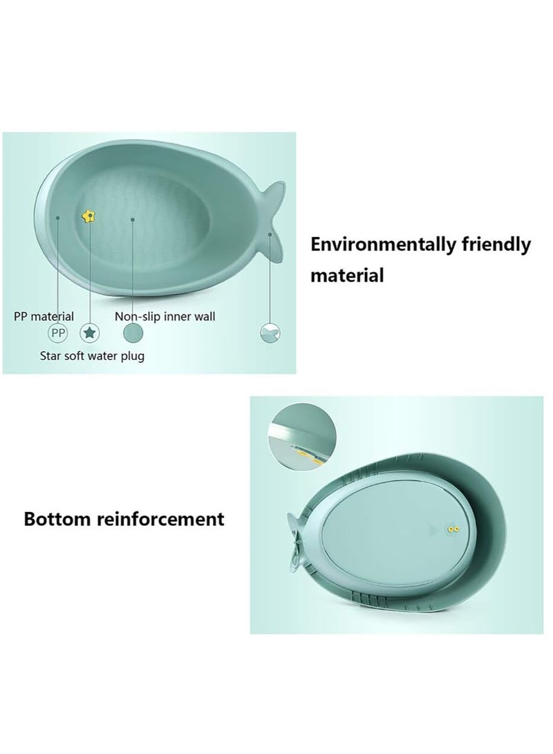 عربست حوض استحمام للأطفال ، حوض استحمام لحديثي الولادة مع حزام شبكي ، دلو حمام كبير للأطفال من سن 0-6 سنوات (أخضر) - Image 5