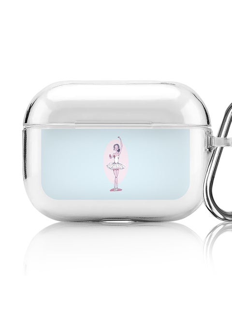 Classic Clear printed Case for Apple AirPods Pro 2nd Generation Thin Transparent Cover [Designed for Apple AirPods Pro 2nd Generation] - Twirling Ballerina