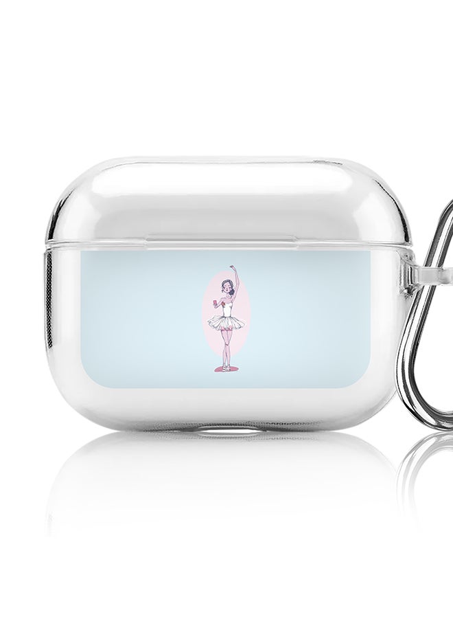 Stylizedd - Classic Clear printed Case for Apple AirPods Pro 2nd Generation Thin Transparent Cover [Designed for Apple AirPods Pro 2nd Generation] - Twirling Ballerina - Image 1
