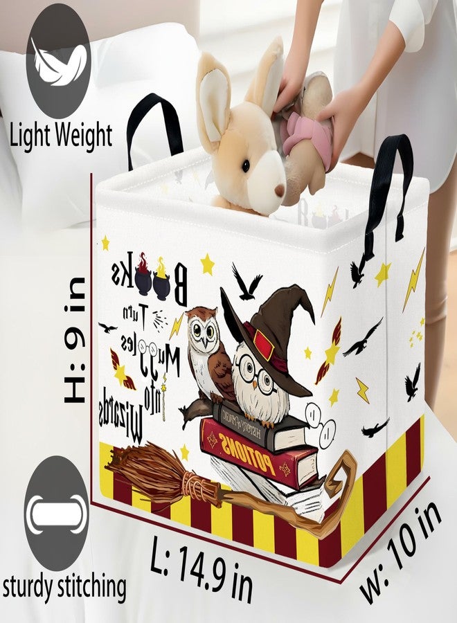 BOOHIT Large Magic Nursery Baby Basket Collapsible Kids Toy Storage Bin Gift Box Room Decor (Brown Owl) - Image 2