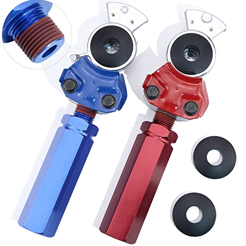 iBroPrat Glad Hand Grips Set with Seals,Gladhand Extension Handles Kit Emergency & Service Brake Air Hose Coupling Connectors for Semi Trucks Trailers Tractors RVs, Glad Hands Parts Red Blue 1 Pair - Image 1