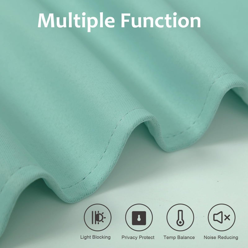 WdFour Classroom Door Window Cover Blackout Shades for Classroom Windows and Doors Privacy Room Darkening Design Blocks Views  Classroom Window Cover Lockdown. (10W x 42L Inches  1 Panel  Aqua). - Image 5