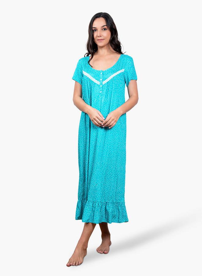 Aadaraya Printed Night Gown - Image 1