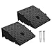 Deshitong 2Pack Curb Ramp Black Color Portable Lightweight Heavy Duty Plastic Driveway Curb Ramps for Low CarsMotorcycle RampCurb Ramps 512 H 197 L Two Curb ramps Connected - Image 2