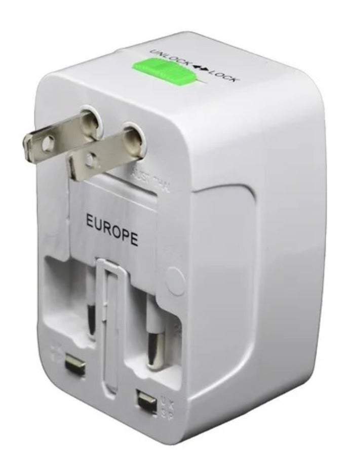 TYCOM Travel Adapter Worldwide All in One Universal Power Plug Adapter With Dual Usb Ports for Usa Eu Uk Aus Cell Phone Laptop - Image 4