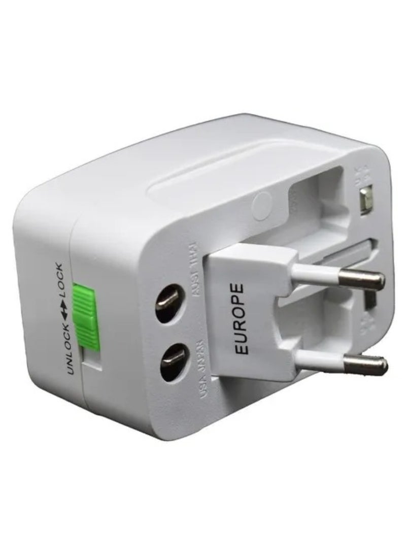 TYCOM Travel Adapter Worldwide All in One Universal Power Plug Adapter With Dual Usb Ports for Usa Eu Uk Aus Cell Phone Laptop - Image 3