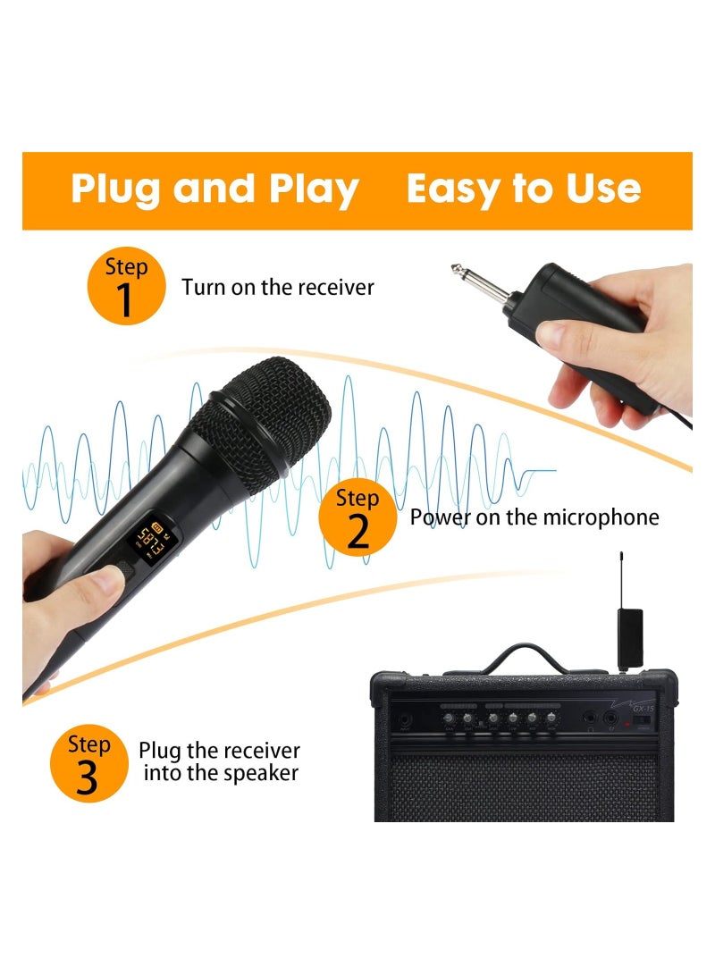 YS Wireless Unidirectional Microphone Handheld Mic With Receiver For Conference Weddings And Parties - Image 2