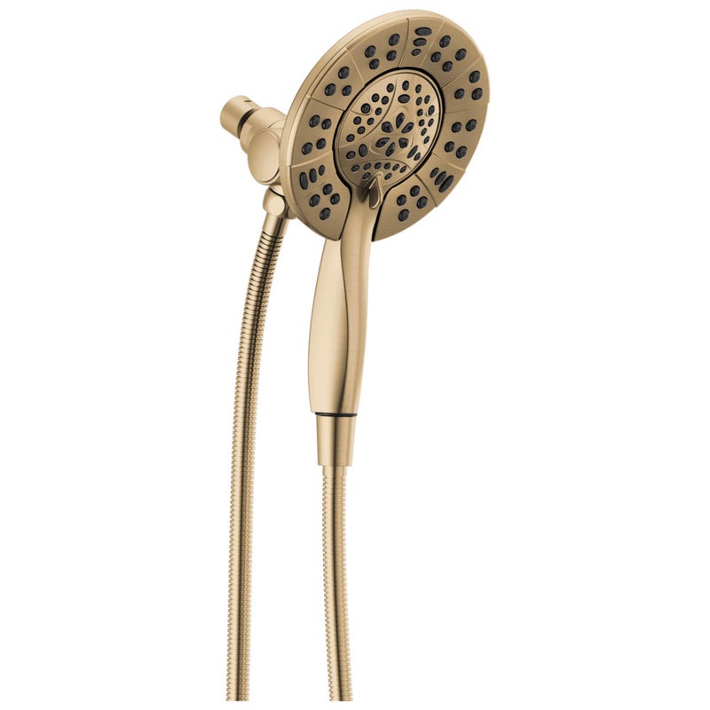 Delta 4-Setting In2ition 2-in-1 Dual Shower Head with HandHeld Spray, Brushed Gold Detachable Shower Head with Hose, Showerhead, 1.75 GPM Flow Rate, Champagne Bronze 58499-CZ - Image 1