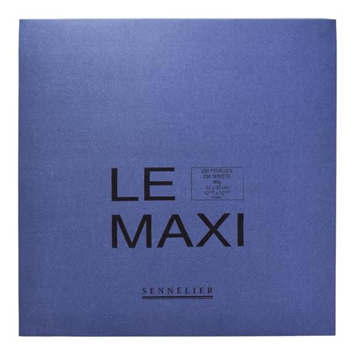 SENNELIER Maxi Block Drawing Pad, 12.5" x 12.5", White - Image 1