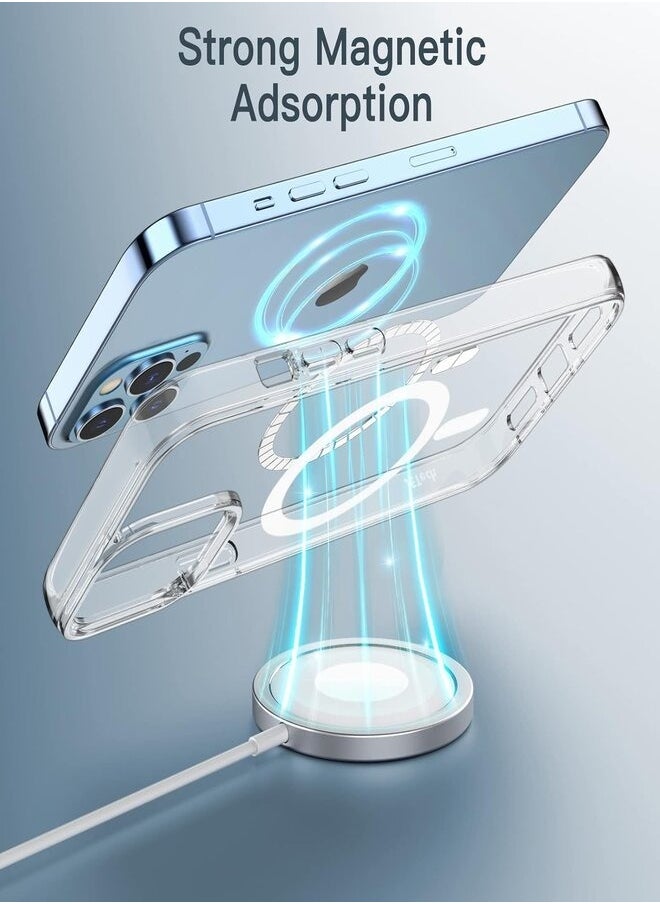 iPhone 12 Pro Max Magnetic Case, Compatible with MagSafe Wireless Charging, Anti-Scratch Bumper Cover (Clear), TPU - PC