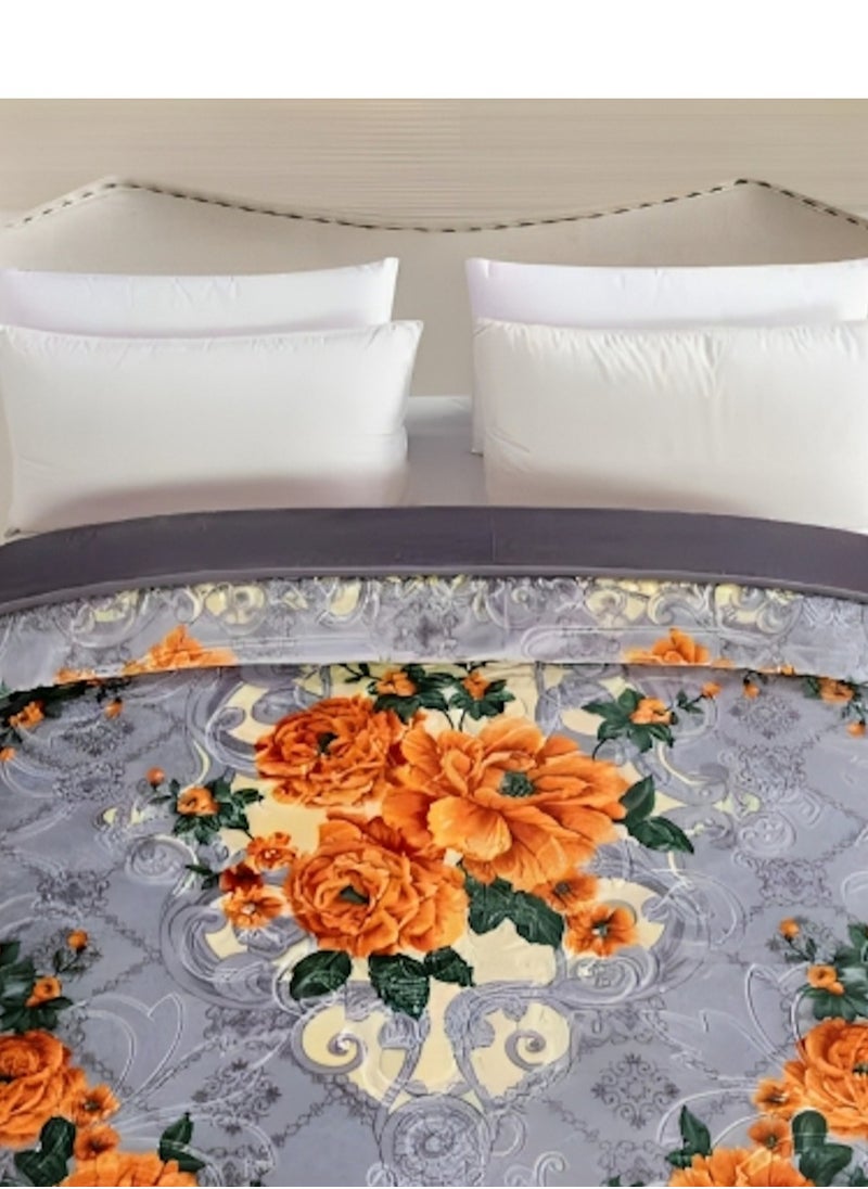 ART - Two-layer blanket, 6 kg, two floors, two sides embossed, one plain side with a super soft texture, king size 220*240 cm - Image 1