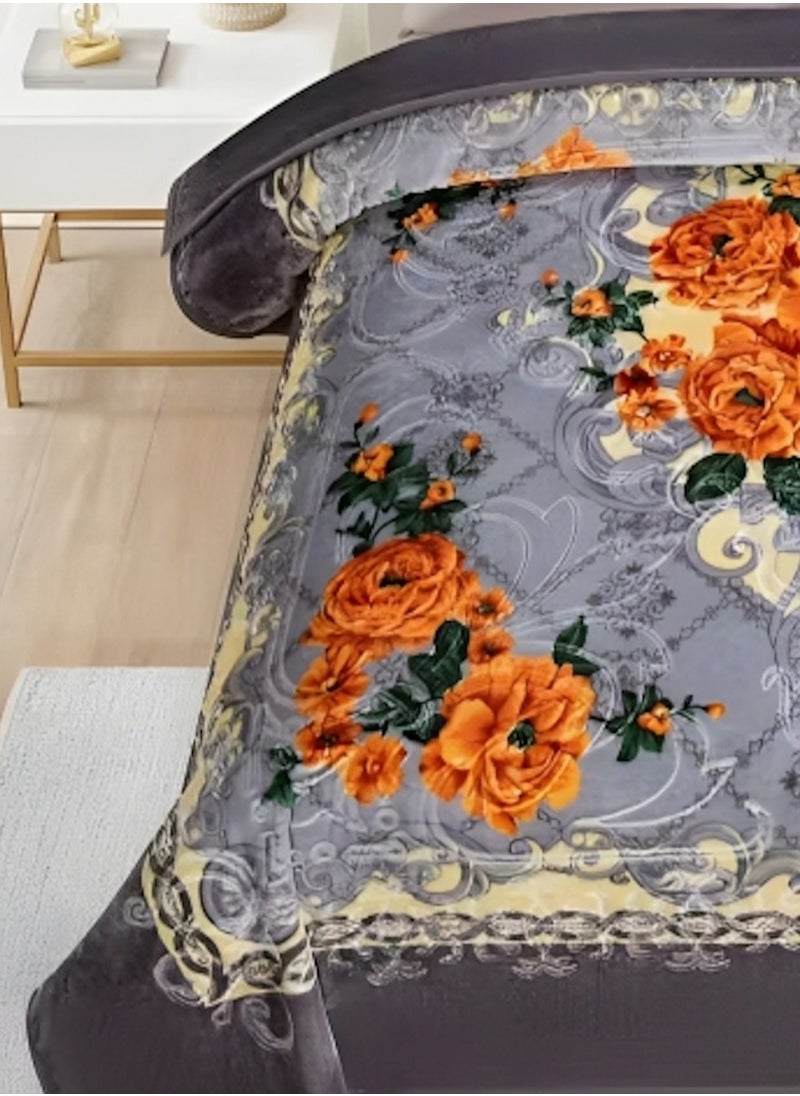 ART - Two-layer blanket, 6 kg, two floors, two sides embossed, one plain side with a super soft texture, king size 220*240 cm - Image 1