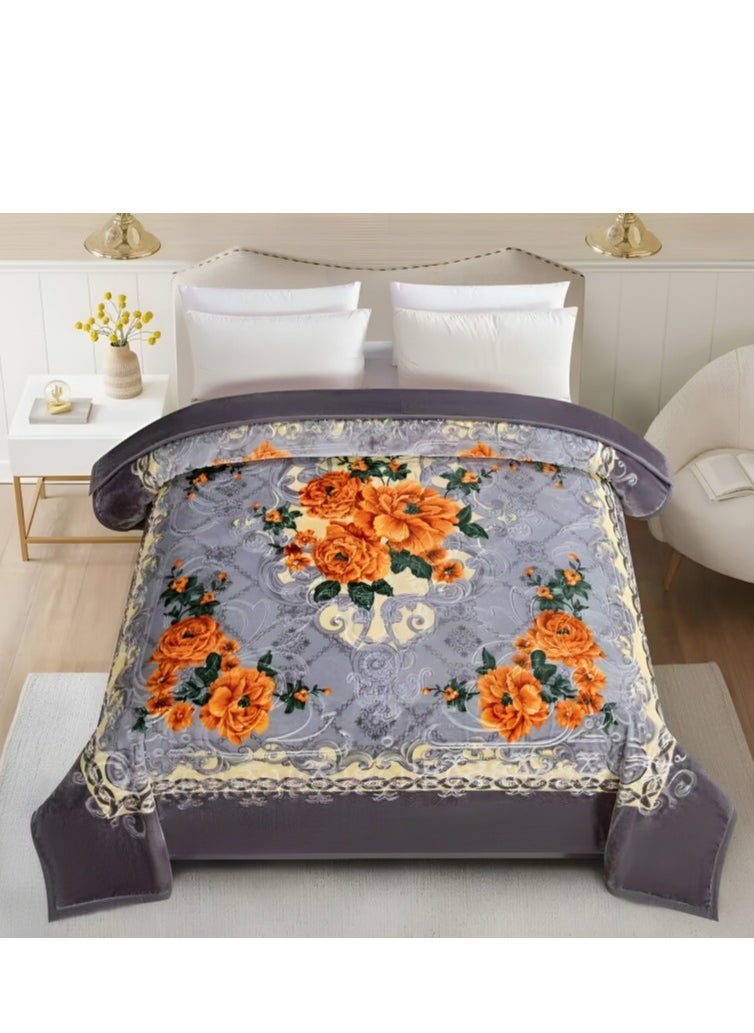ART - Two-layer blanket, 6 kg, two floors, two sides embossed, one plain side with a super soft texture, king size 220*240 cm - Image 1