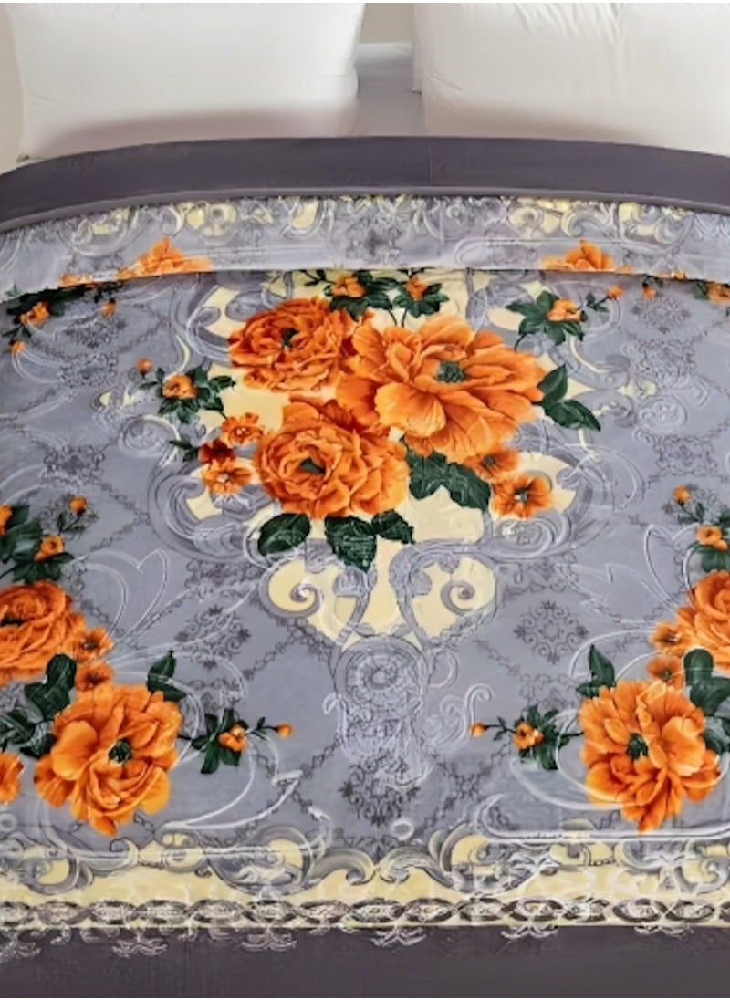ART - Two-layer blanket, 6 kg, two floors, two sides embossed, one plain side with a super soft texture, king size 220*240 cm - Image 1