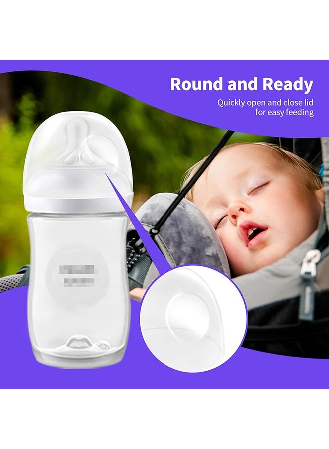 6 Count Baby Bottle Lids Compatible with Baby Bottles, Soft & Safe Bottle Caps fo Glass & Natural Bottles - Image 4