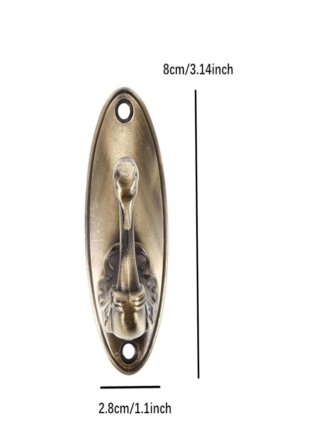 Beetoo Swan Curtain Hook, Pair of Vintage Golden Drapery Holdbacks, Swan Design Tiebacks for Living Room，Bedroom, No Drill Curtain Clips, Elegant Window Decor (2PCS) - Image 2