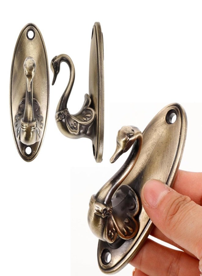 Beetoo Swan Curtain Hook, Pair of Vintage Golden Drapery Holdbacks, Swan Design Tiebacks for Living Room，Bedroom, No Drill Curtain Clips, Elegant Window Decor (2PCS) - Image 4