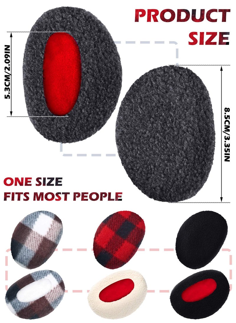 Bandless Ear , 4 Pairs Fleece Ear Thick Winter Ear Covers Cold Weather Ear Warmer for Women - Image 3