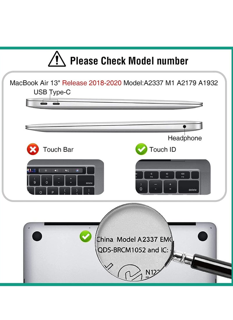 Generic - Compatible with MacBook Air 13 Inch Case 2022 2021-2018 M1 A2337 A2179 A1932 with Retina Display Plastic Hard Shell Case (Crystal Clear) - Image 1