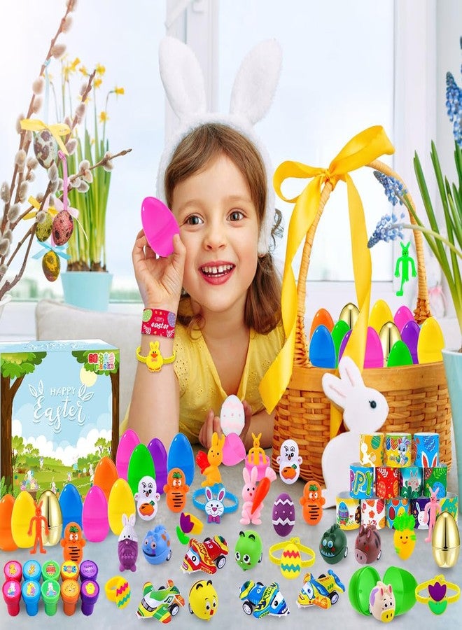 XIMISHOP 60PACK Pre Filled Easter Eggs with Party Favors Assortment Bulk,Easter Party Favors Surprise Eggs for Easter Eggs Hunt, Easter Basket Stuffers Fillers, Classroom Prize Supplies - Image 5
