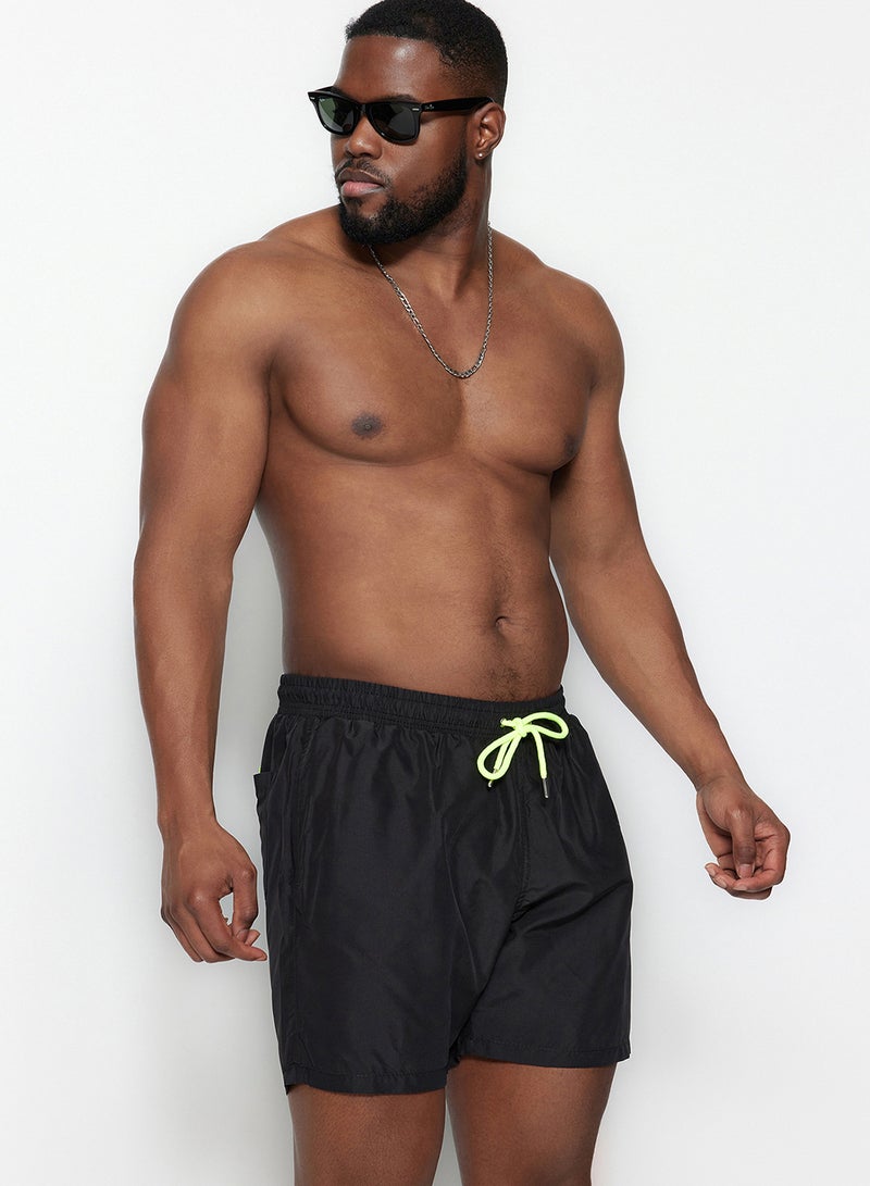 trendyol Black Plus Size Standard Fit Swim Shorts Tmnss24Kd00000 - Image 5