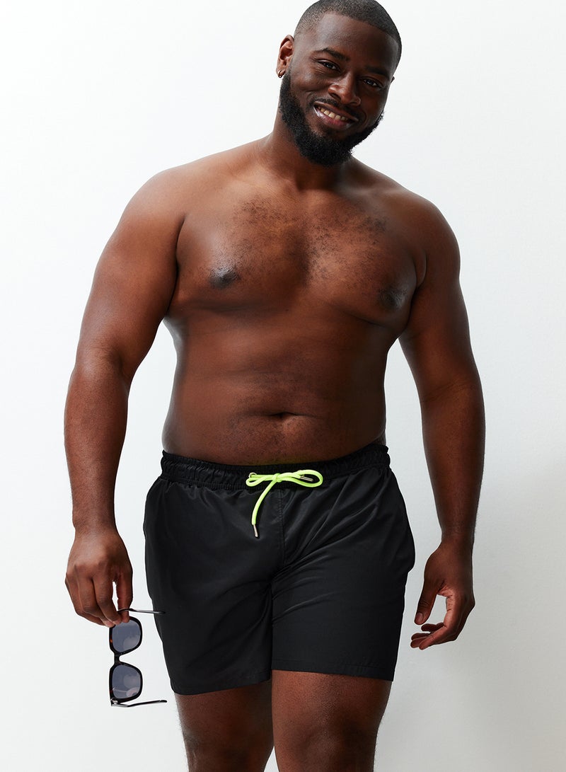 trendyol Black Plus Size Standard Fit Swim Shorts Tmnss24Kd00000 - Image 3