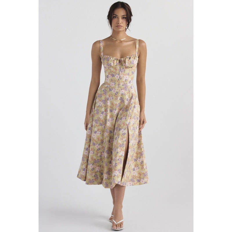 2024 Summer Export Commuter Elegant Pure Color Fashion Classy Suspender Dress Skirt For Women - Image 2