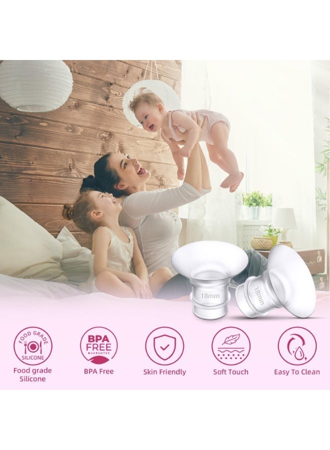 Bukela 5pcs Breast Pump Flange Inserts 13/15/17/19/21mm,Suitable for Medela,Spectra 24mm Shields/Flanges, Compatible with Momcozy S12 Pro/S9 Pro/S9/S12 Wearable Breast Pump - Image 1