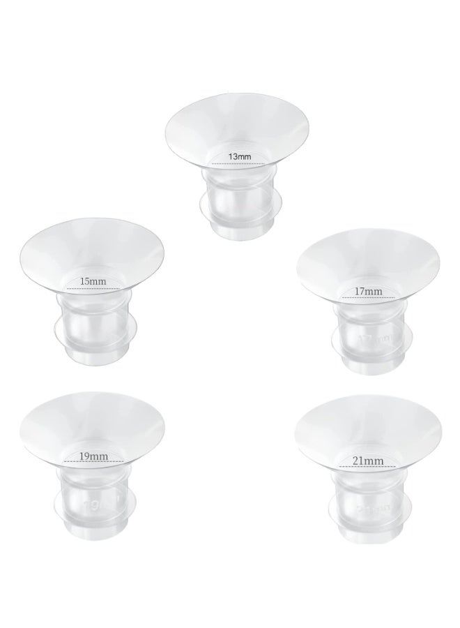 Bukela 5pcs Breast Pump Flange Inserts 13/15/17/19/21mm,Suitable for Medela,Spectra 24mm Shields/Flanges, Compatible with Momcozy S12 Pro/S9 Pro/S9/S12 Wearable Breast Pump - Image 2