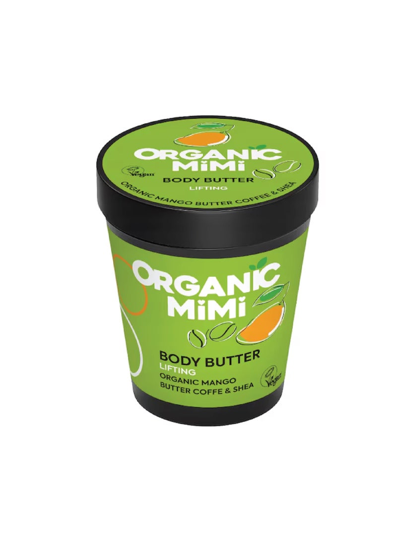 organic mimi Lifting Mango & Coffee Body Butter 200ml - Image 1