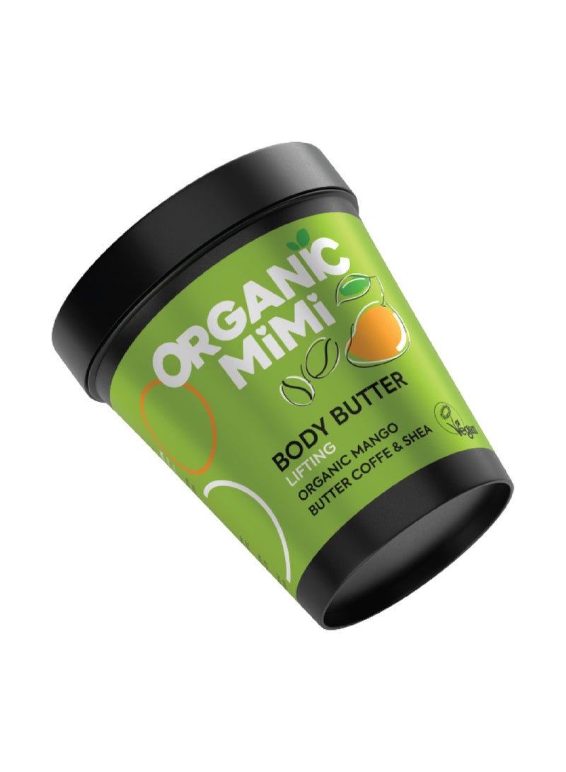organic mimi Lifting Mango & Coffee Body Butter 200ml - Image 2