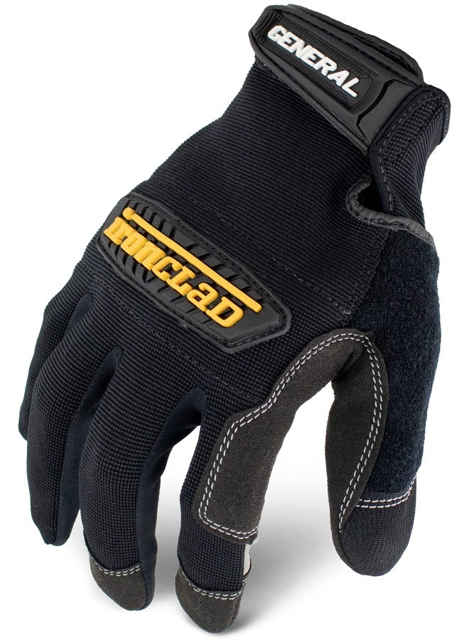 Ironclad Ironclad General Utility Work Gloves Gug All Purpose Performance Fit Durable Machine Washable 1 Pair Medium Gug 03 M Black  - Image 1