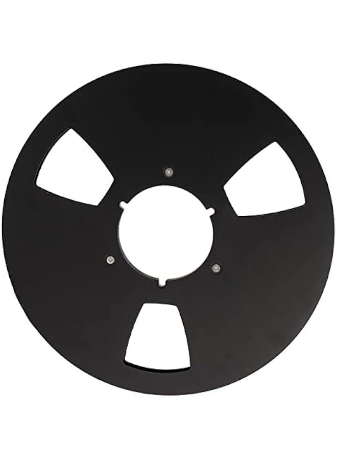 10 Inch 14 Empty Tape Reel, Easy to Use Heavy Duty Empty Disc Opening Machine Parts Aluminum Alloy Universal Recording Tape Reel for (Black)  - Image 5