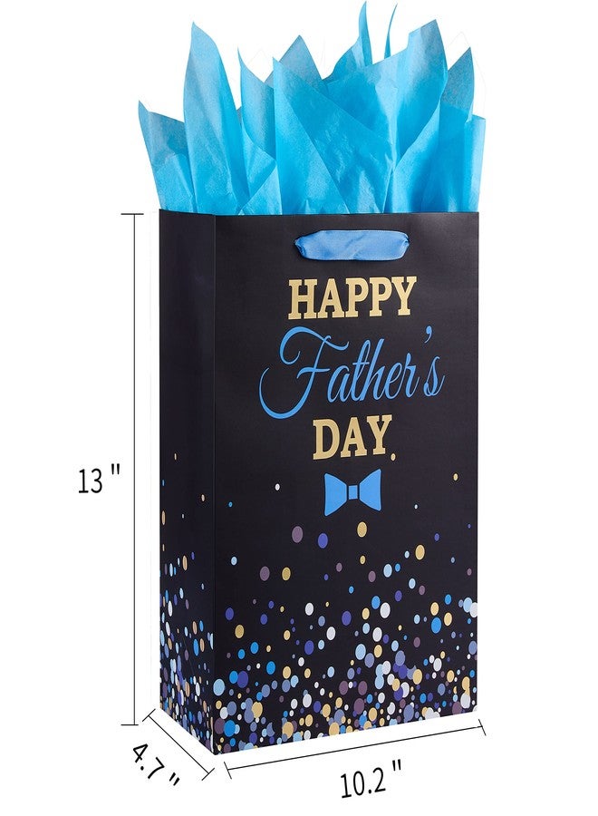 SUNCOLOR 13" Large Father's Day Gift Bag With Tissue Paper(HAPPY FATHER'S DAY) - Image 4