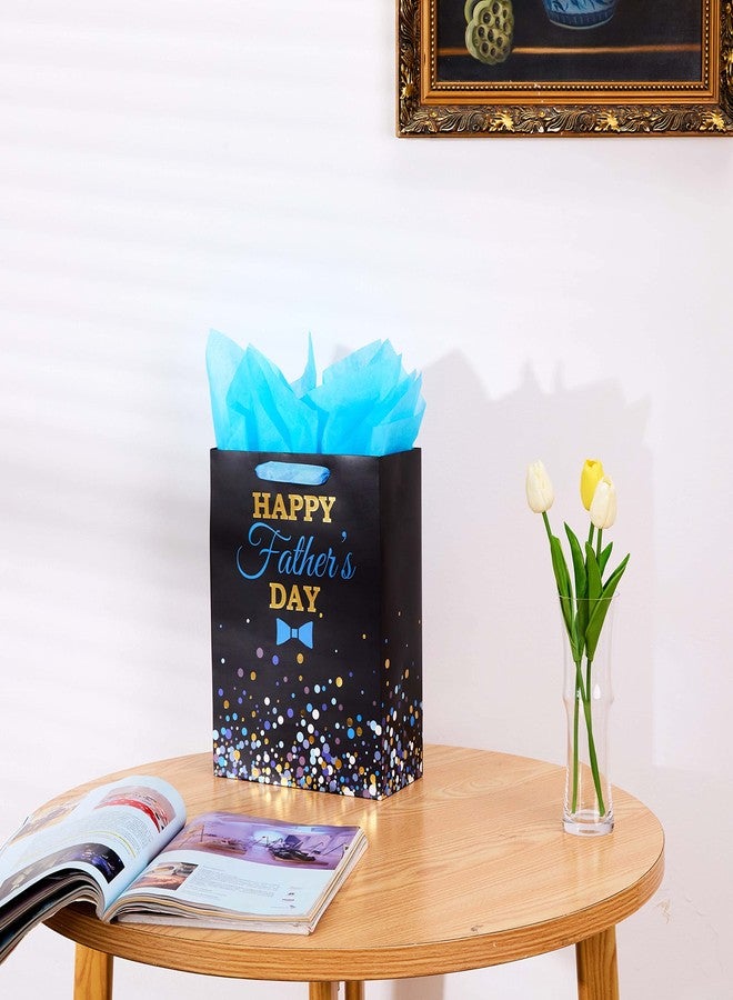 SUNCOLOR 13" Large Father's Day Gift Bag With Tissue Paper(HAPPY FATHER'S DAY) - Image 5
