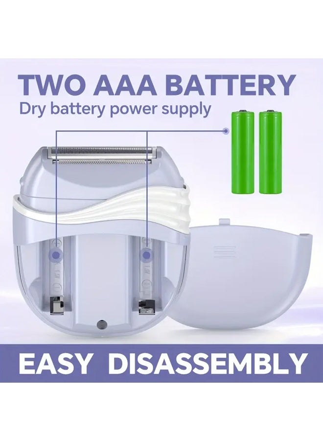 بولوز الحلاقة الكهربائية المدمجة للنساء ، الحلاقة اللاسلكية لإزالة الشعر مع رأس قابل للفصل ، شفرة الفولاذ المقاوم للصدأ ، مثالية للساقين والأذرعين ومنطقة البيكيني ، معدات الحلاقة للسيدات تصميم الحلاقة الأنيقة تصميم الحلاقة اللاسلكية - Image 5