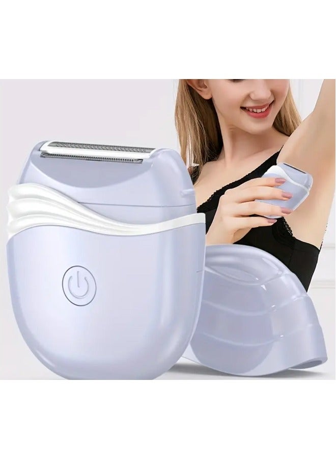 بولوز الحلاقة الكهربائية المدمجة للنساء ، الحلاقة اللاسلكية لإزالة الشعر مع رأس قابل للفصل ، شفرة الفولاذ المقاوم للصدأ ، مثالية للساقين والأذرعين ومنطقة البيكيني ، معدات الحلاقة للسيدات تصميم الحلاقة الأنيقة تصميم الحلاقة اللاسلكية - Image 1