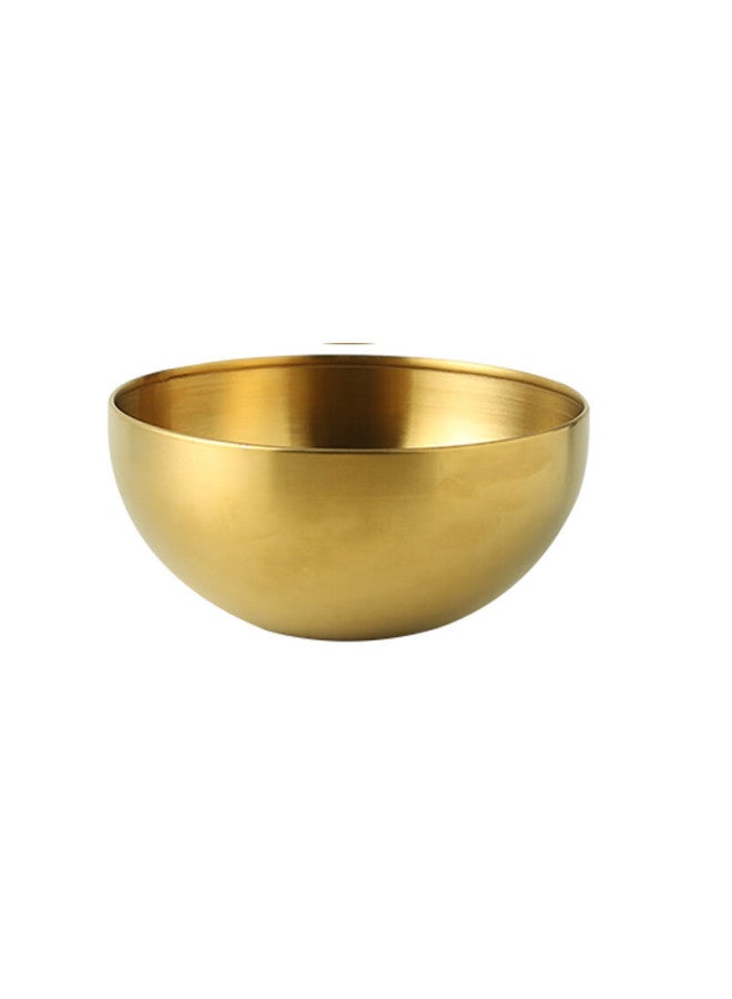 All-round Quanshi 304 Stainless Steel Korean-style Cold Noodle Bowl, 20cm Large Soup Bowl, Noodle Bowl, Korean Bibimbap Bowl, Tableware, Gold-plated - Image 5