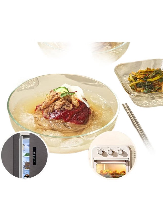 Glasslock وعاء سلطة زجاجي كبير سميك بسعة كبيرة من جلاسلوك، وعاء نودلز وحساء كبير، 1415 مل، مجموعة من قطعتين - Image 2