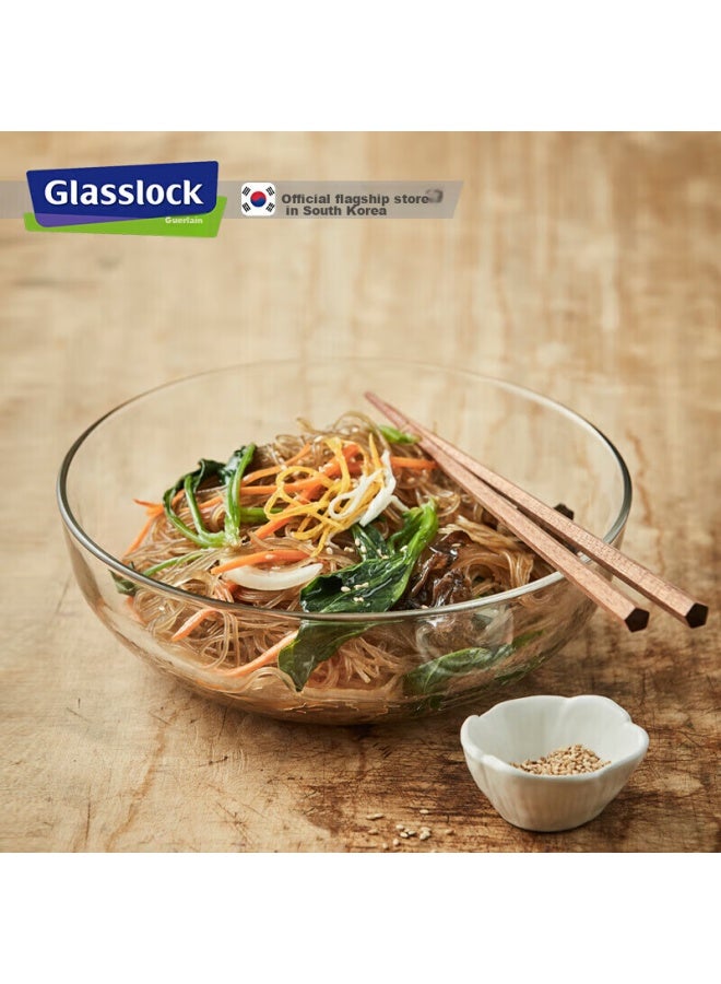 Glasslock Imported Tempered Glass Thick Large Capacity Salad Glass Bowl, Large Noodle And Soup Bowl, 1415ml, 2-piece Set - Image 1