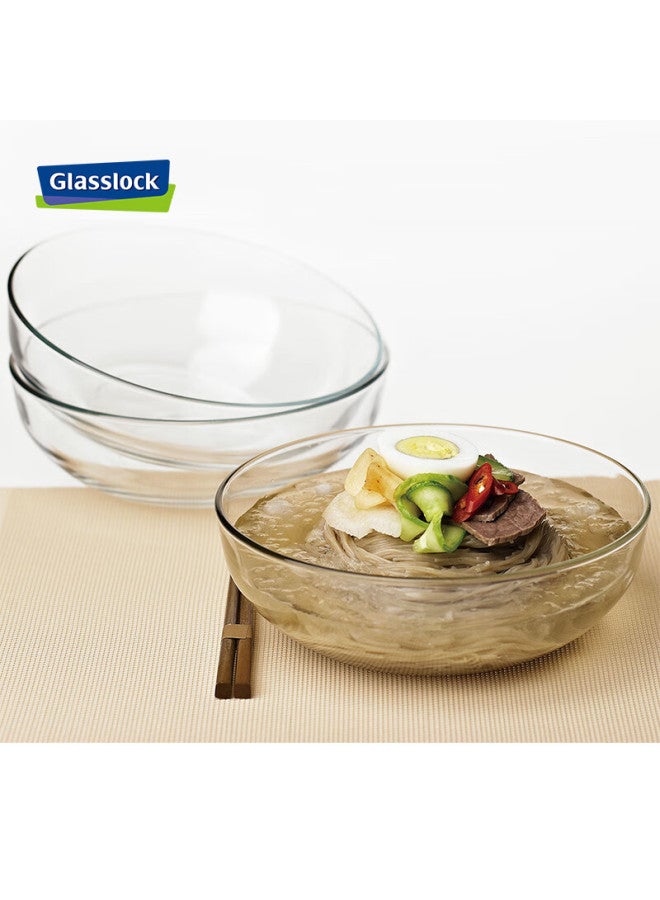 Glasslock Imported Tempered Glass Thick Large Capacity Salad Glass Bowl, Large Noodle And Soup Bowl, 1415ml, 2-piece Set - Image 2