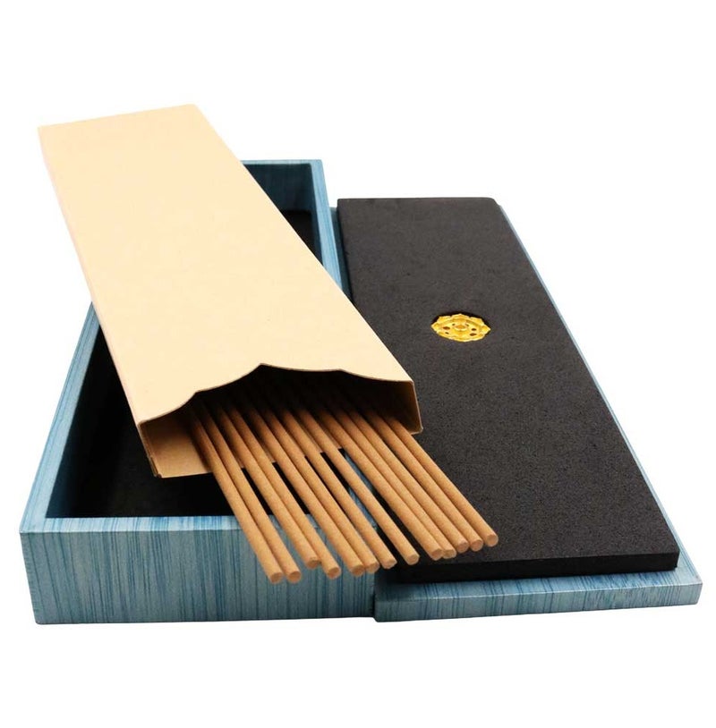 Bakhoor BoSidin Cambodian Oud Incense Sticks Set with Wooden Burner Holder – 12 Pcs Premium 3mm Thick Agarwood Sticks, Dual-Purpose Storage Gift Box for Meditation, Yoga, Aromatherapy and Home, Office Fragrance - Image 2