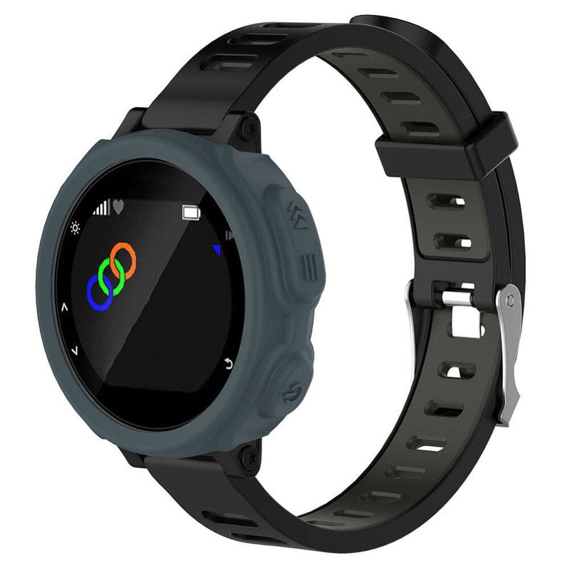 Dark Blue Protective Case Cover For Garmin 735XT Watch Scratch Resistant Film - Image 3