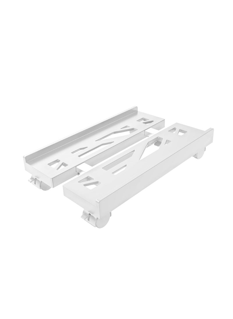 Flash Hawk Adjustable Mobile CPU Stand, Ventilated Computer Tower Stand with 4 Caster Wheels Fits Most PC under Desk for Office Home  - Image 1