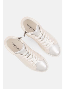Kenneth Cole Women Lace Up Closed Toe Casual Shoes, Beige Combo  - Image 4