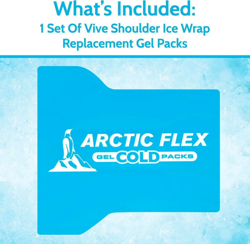 Arctic Flex Gel Replacement Packs  Gel Ice Packs Reusable for Shoulder Ice Brace  Hot and Cold Gel Pack for Injuries Pain Relief Swelling  Flexible Therapy Compression Wrap  Athletic Women Men - Image 2